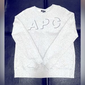 Men’s A.P.C. crew neck sweatshirt. Size L